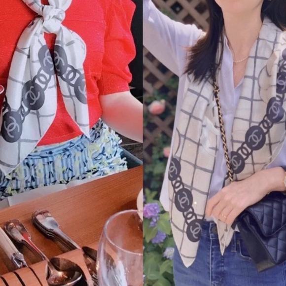 Gray and Black Patterned Women's Scarf - Picture 1 of 7